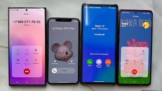 Incoming Call Samsung Galaxy S24 Ultra + IPhone X + LG Wing + Samsung Galaxy Note 10