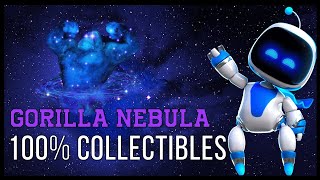 Astro Bot - 100% all collectibles in Gorilla Nebula (all bots, puzzle pieces & lost galaxy warps)