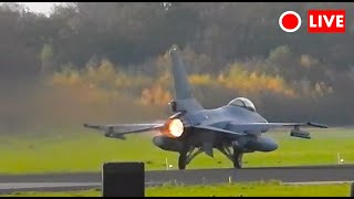 PlaneSpotting 🔴 F-16 AFTERBURNER DEPARTURES! #VOLKEL AIRBASE