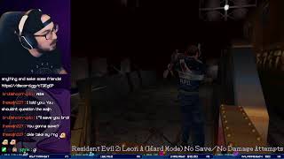 Resident Evil 2: Leon A (Hard Mode) No Save/No Damage Attempts! | The Leviathan