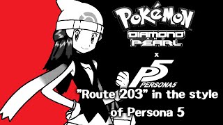 Route 203 in the Style of Persona 5 (Pokémon Diamond and Pearl)