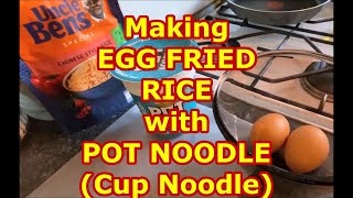 Make Egg Fried Rice with POT NOODLE (Cup Noodle)