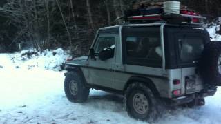 Winter hunting trip in a G wagen