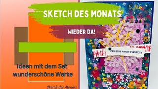 Wieder da! Sketch des Monats 5/23 ~ Deine KreAktive Auszeit ~ Stampin'UP! Wunderschöne Werke