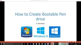 How to Create Bootable Pen drive [Naveen Kumar]