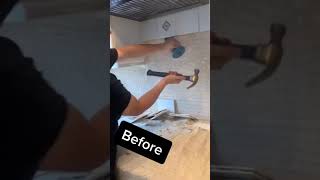 Tiling a kitchen