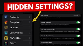 GarageBand's EXTRA HIDDEN Settings (iPad/iPhone)