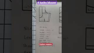 4 tucks blouse cutting, 4 Dot blouse cutting, 4Tucks with belt blouse, 4tucks belt blouse cutting