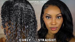 natural hair update: CURLY to STRAIGHT