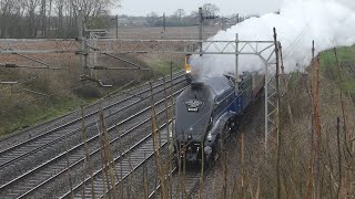 60007 Sir Nigel Gresley passes Chorlton in Cheshire 5th April 2023