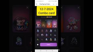 Pixel tap by pixelverse daily combo 12 July 2024 100% complection