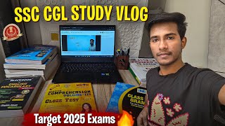 SSC CGL Study Vlog & Complete Study Routine 2025 Exams📚🔥 Himanshu Yadav #ssc #ssccgl #studyvlog