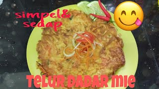 Telur dadar mie garing