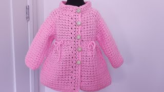 Crochet #81 How to crochet " Early Bloom" cardigan / coat for girls / Part 2