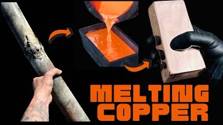 Плавка огромной медной трубы - ASMR Metal Melting - Trash To Treasure - Плавка меди дома - BigStackD