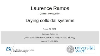 Laurence Ramos - Drying colloidal systems