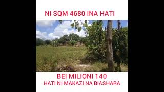 Plot for sale Tsh 140 mil. at Kivule Shule, Ukonga Dar es salaam, plot size 4680 sqm with title deed