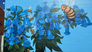 Leaves & Bees 🐝 🍃 End of August/early September Mural Update!!