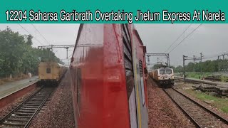 12204 Amritsar Saharsa Garibrath Overtaking 11078 Jhelum Express At Narela...