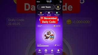 Gemz Daily Code 11 November | Gemz Daily Code 11 November ! Daily Combo Today | #gemz #gemzcoin