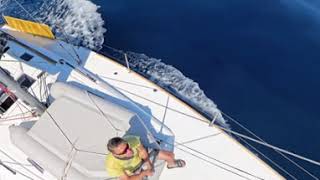 Floating with a yacht on a calm and peaceful Tyrrhenian Sea 4