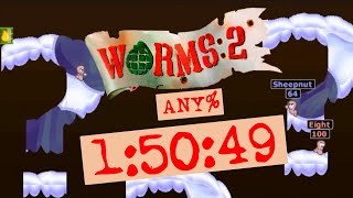 Worms 2 (PC) - Any% speedrun in 1:50:49 (W2+) (former WR)