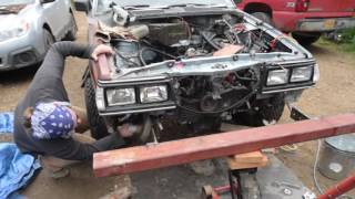 Backyard Brat Build 04 - Transmission wiring, front bumper, winch, radiator support