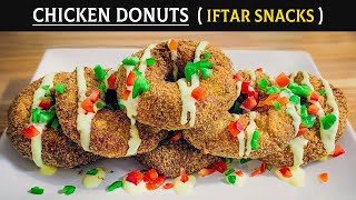 Crispy Chicken Donuts + Cheesy Sauce Recipe | Iftar Special Recipes | Iftar Recipes