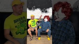 Evil clown Pennywise showed a funny joke in the phone 🤡#shorts