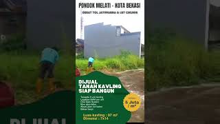 Dijual Tanah Kavling siap bangun Pondok Melati Bekasi