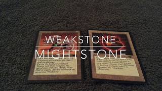 MtG - duo Antiquities - Weakstone & Mightstone - Vintage Magic the Gathering