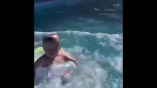 Hasbulla jumping into pool