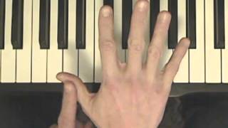 Piano lesson. How to play a succession of notes using all the fingers