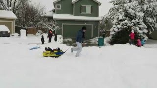 Kids celebrating a snow day!