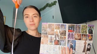 ASMR Halloween Costume Fitting and Party Planning (fabric, cutting, measuring, writing sounds)Pt 1/4