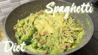 Menu DIET: Spaghetti bumbu brokoli | Spaghetti hijau