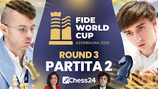 FIDE World Cup 2023 con Carlsen, Nakamura, Caruana e Vocaturo | Round 3 - Partita 2