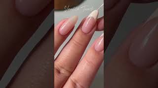 Beautiful Vanilla French nails #nailart #naildesign #shortvideo