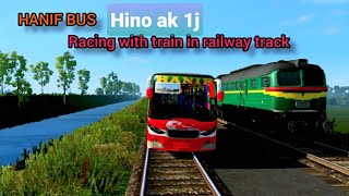 Hanif Bus🔥🔥 Racing with Train in Railway Track || ets2 || Jahidul Alam Akash