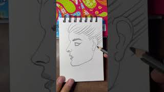 How to draw side face of girl #drawingtutorial #youtubeshorts #arttutorial #creativeart #trending