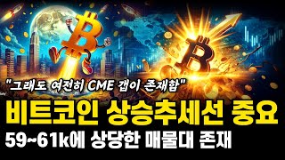 비트코인 상승추세 지켜주는중! 중요한 맥점은 59 4k 구간! 비트코인 61k 돌파시 64k 전망 호재 분석