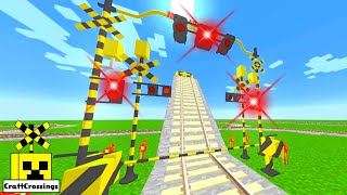 railway railroad crossing trains Minecraft 踏切 アニメ 049-04