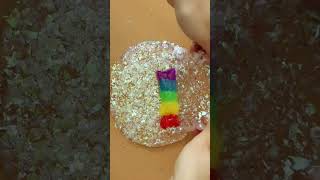 Rainbow Lip Glow #asmr #pipingbagsslime #satisfying #slime