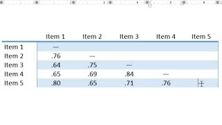 How to Create a Table (Correlation Matrix) in Microsoft Word - Quick Method