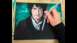 Bilbo Baggins 🥰 The Hobbit 🎨  Acrylic Painting Time lapse video