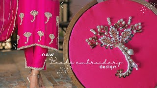 Embroidery pattern for dress💫 hand embroidery beads work design ✨