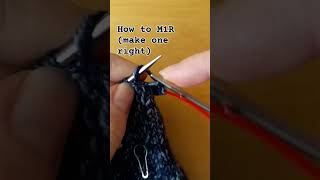 Right leaning increase. How to make one right. #knittingtutorials #learntoknit #knittingforbeginners