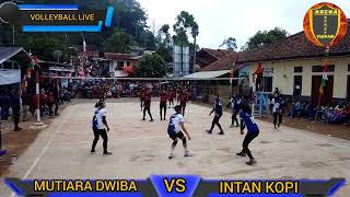 volleyball tarkam, intan kopi kembali tunjukkan aksi saat bersua mutiara dwiba kabupaten Bandung