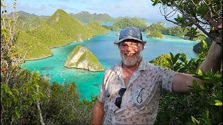 Climbing to the top of Raja Ampat in Indonesia