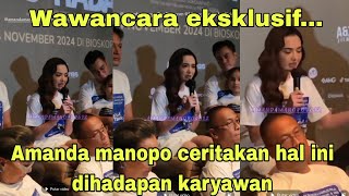 Full wawancara eksklusif.....Amanda manopo ceritakan hal ini dihadapan karyawan